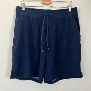 Lululemon T.H.E. Shorts Linerless 9" inseam Men's XL Blue Black